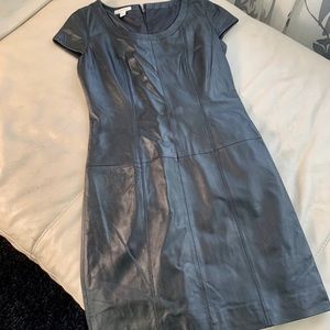 Boston Proper Faux Leather Dress